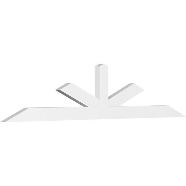 Ekena Millwork Saratoga Architectural Grade PVC Gable Bracket, 84"W x 17 1/2"H x 2"D x 4"F, 5/12 Pitch GBP084X18X0204SAR00 - main